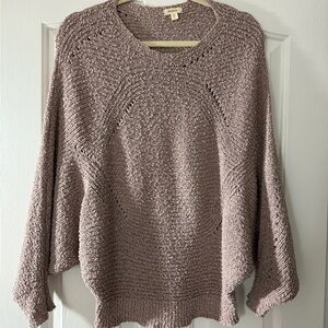 Taupe Open Knit Sweater Size M